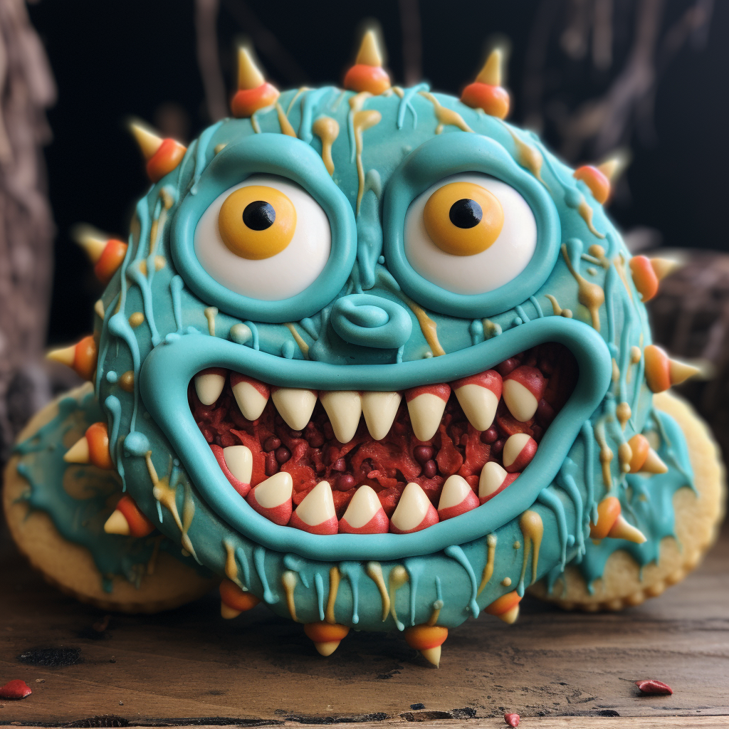 Funny monster cookie image