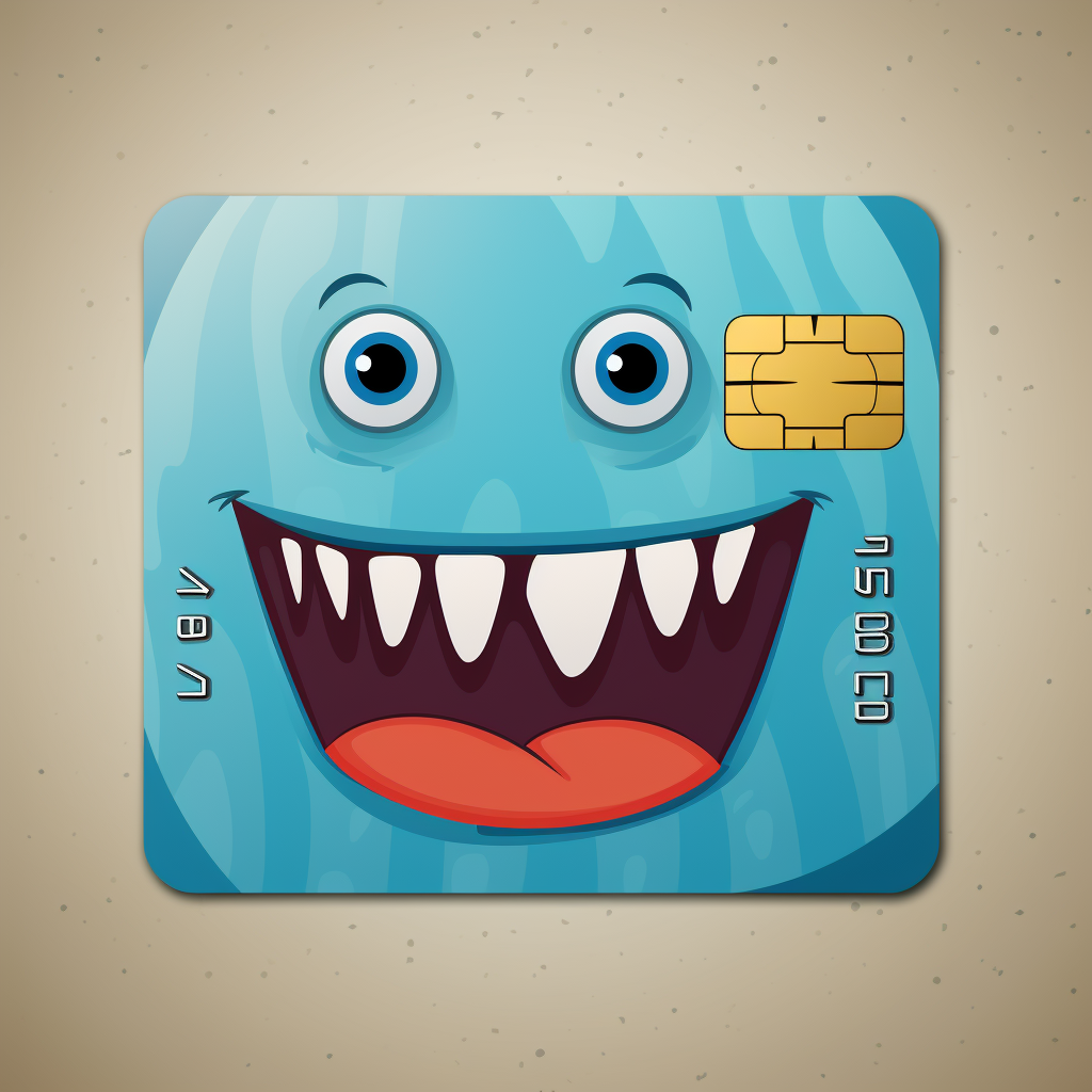 Funny credit card template design