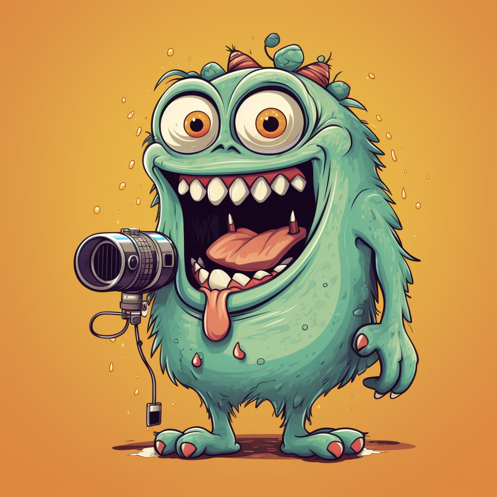 Humorous monster image for entertainment