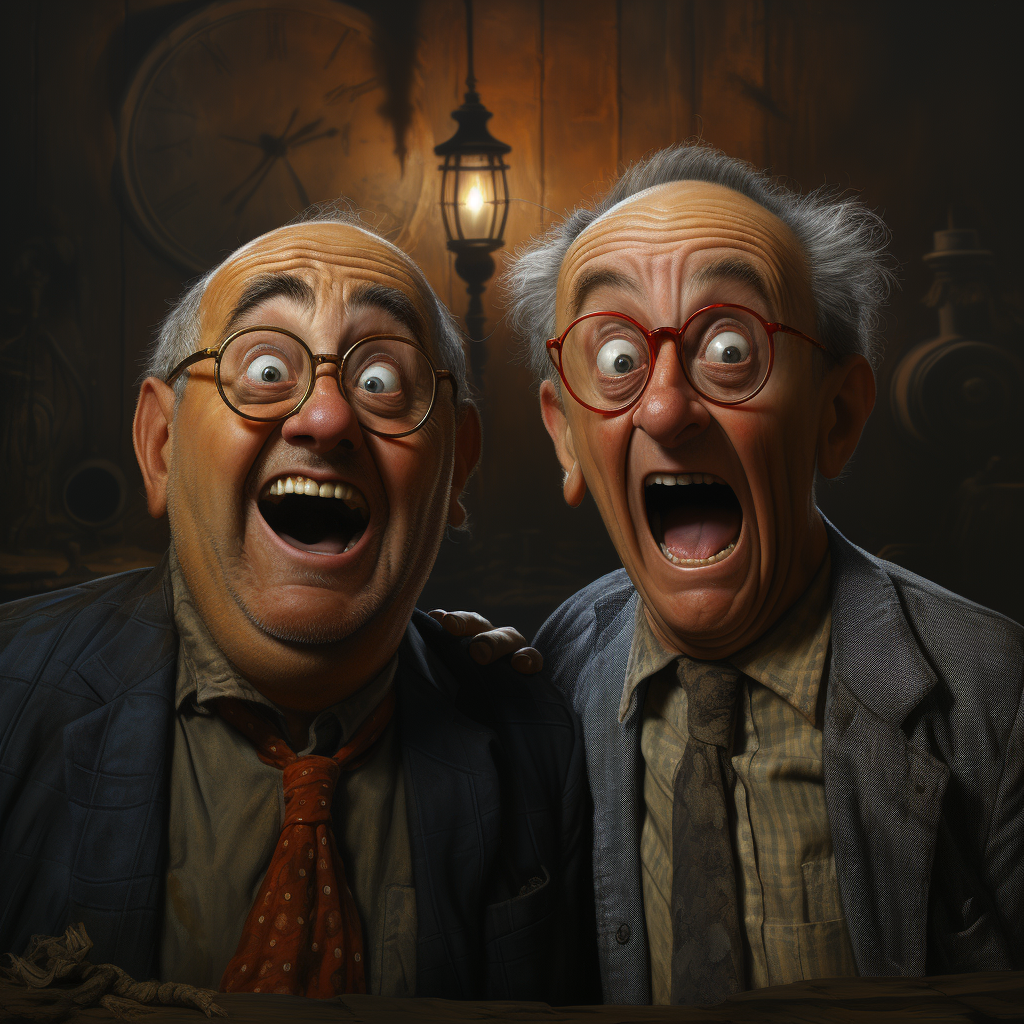 Funny old men making hilarious faces