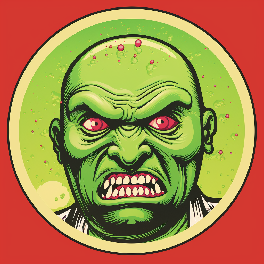 Angry Mr. Yuk sticker