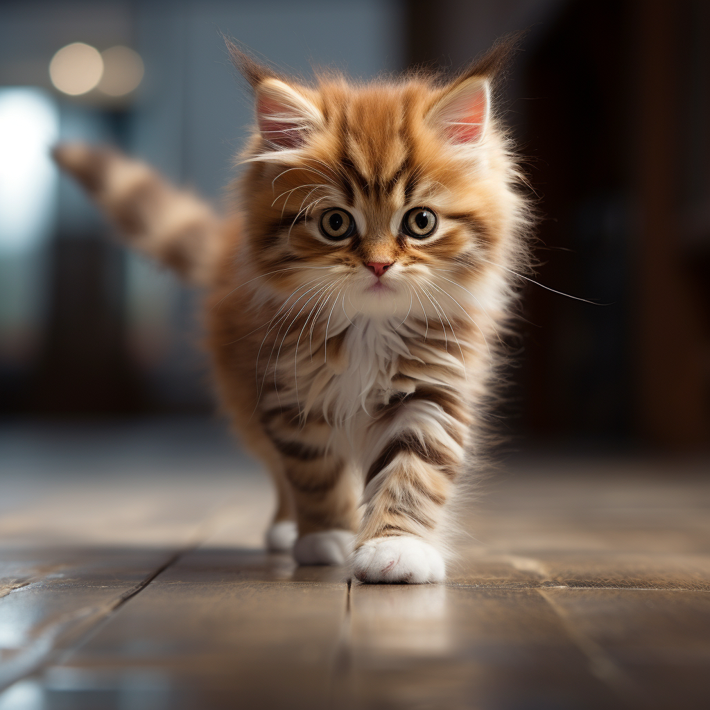 Sweet kitten posing for the camera