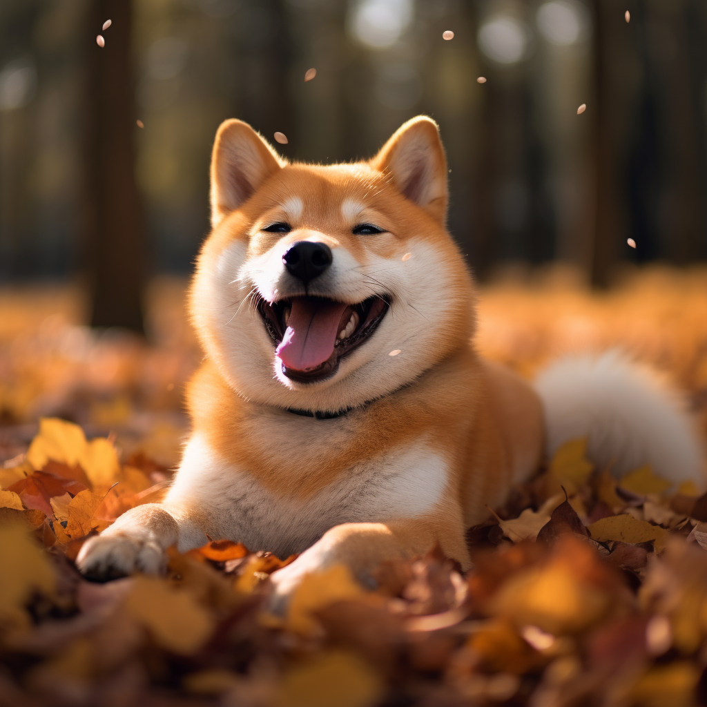 Adorable Shiba Inu with a smile