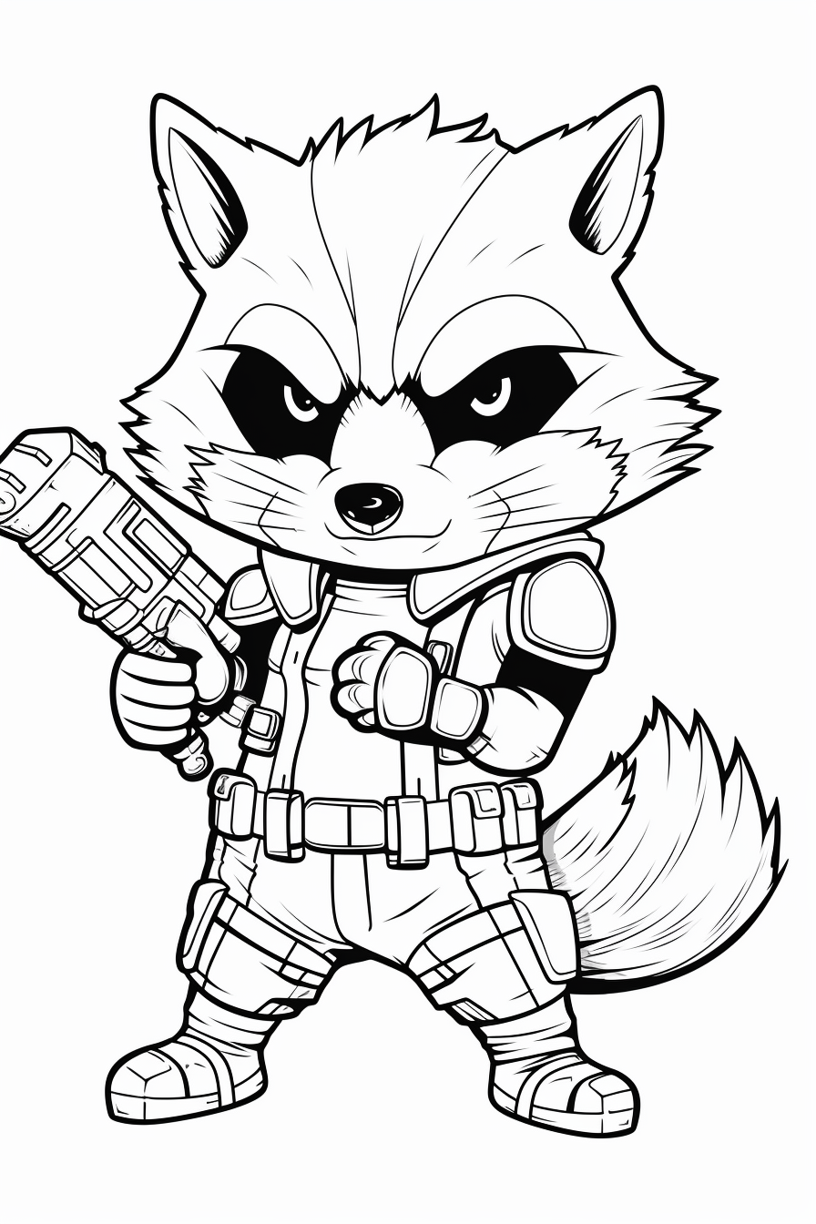 Furry badger hero in fighting stance