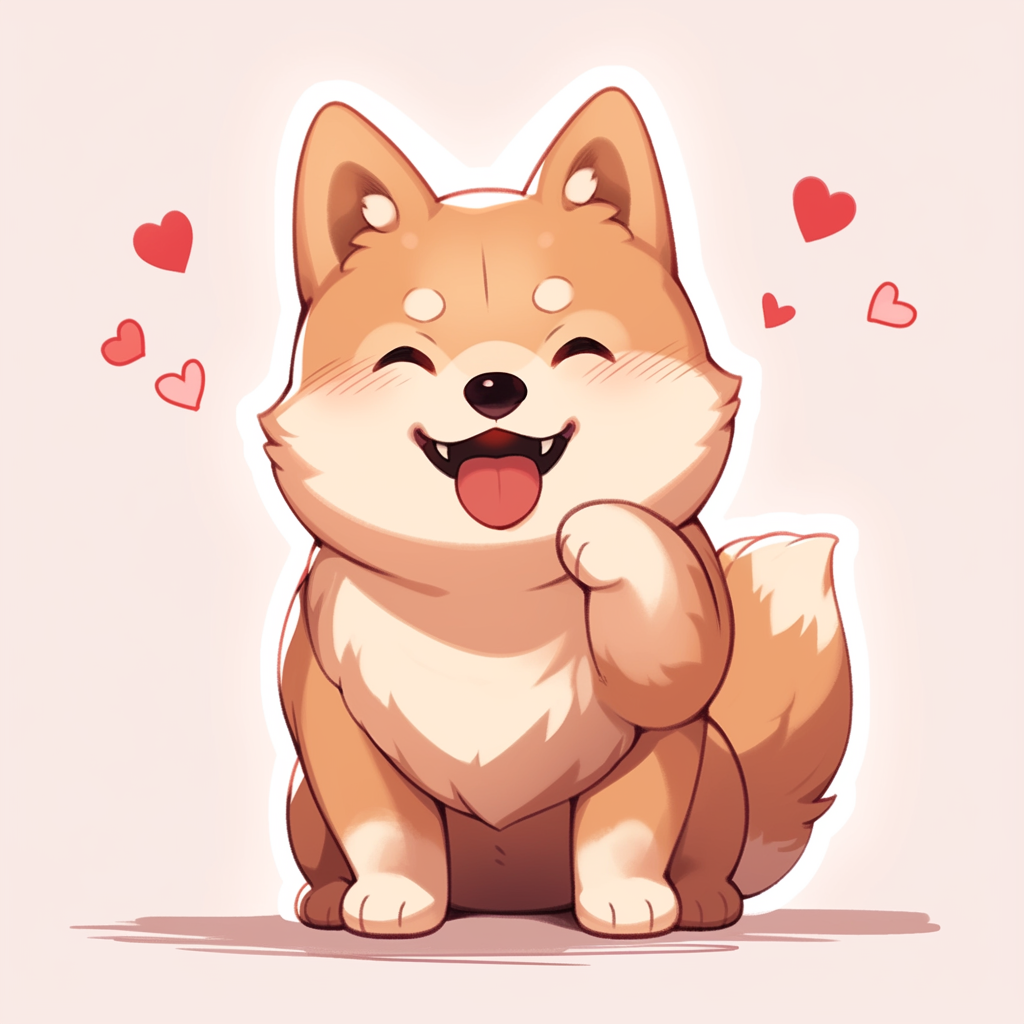 Friendly Shiba Inu with a big smile