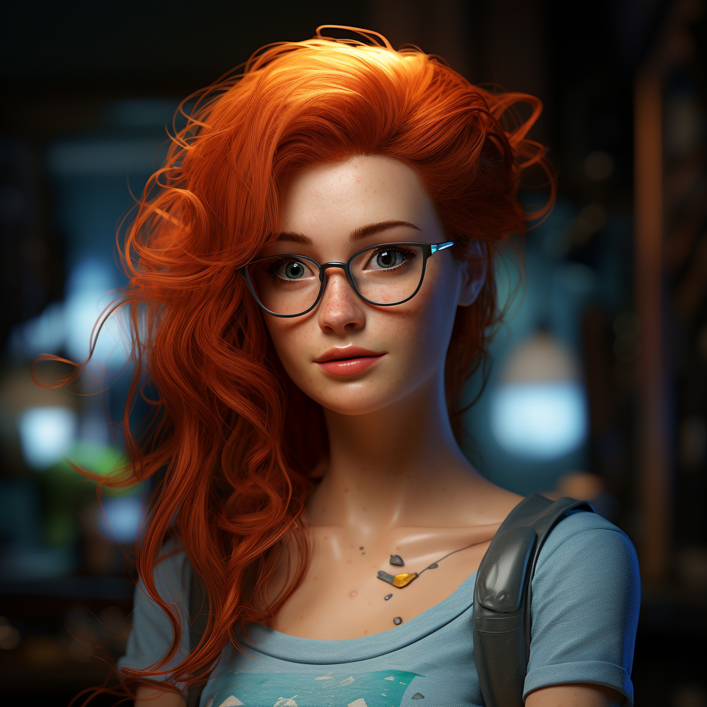 Futurama Leela in hyperrealistic 4k portrait