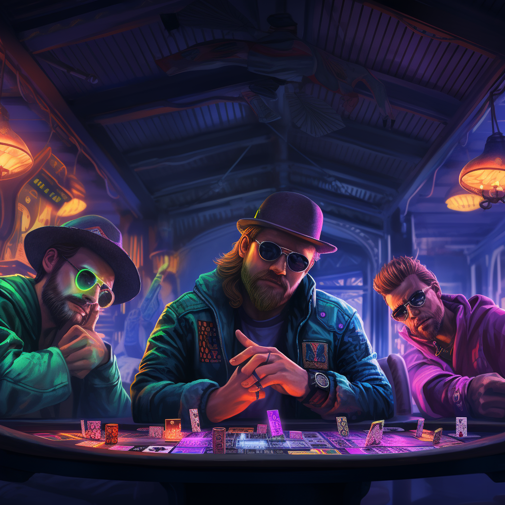 Super cool dudes playing poker