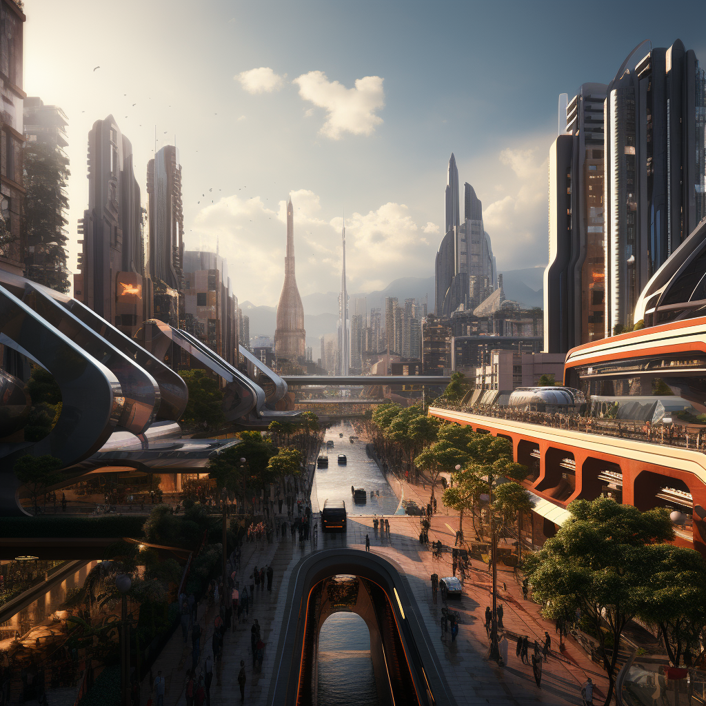 Futuristic cityscape in Nairobi