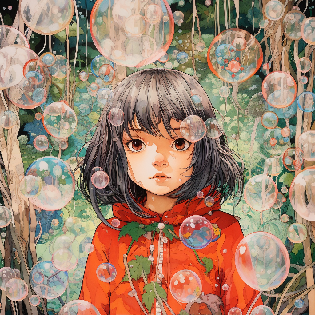 Shintaro Kago's Futuristic Forest Bubble Web