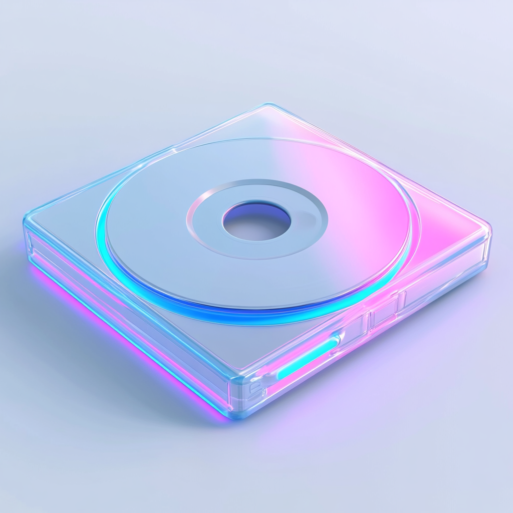 Futuristic CD Disc Case Photography