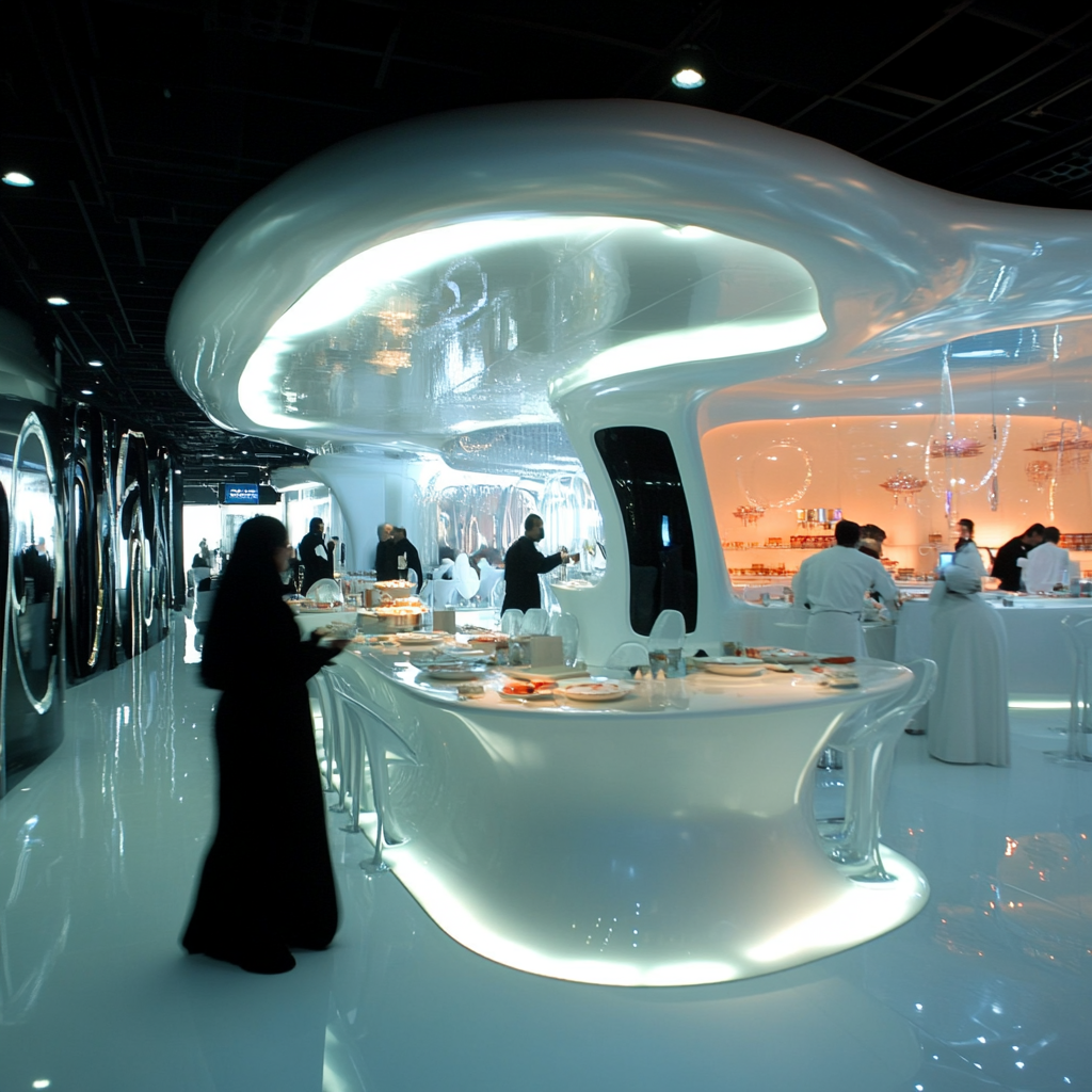 Futuristic Dining Saudi People Exhibition