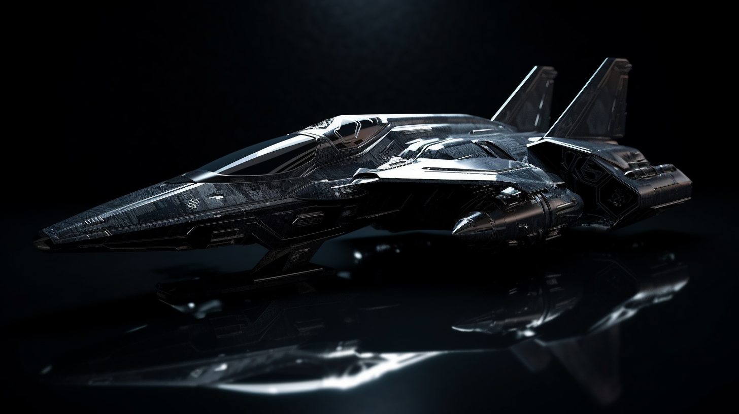 Futuristic Fighter Dark Background