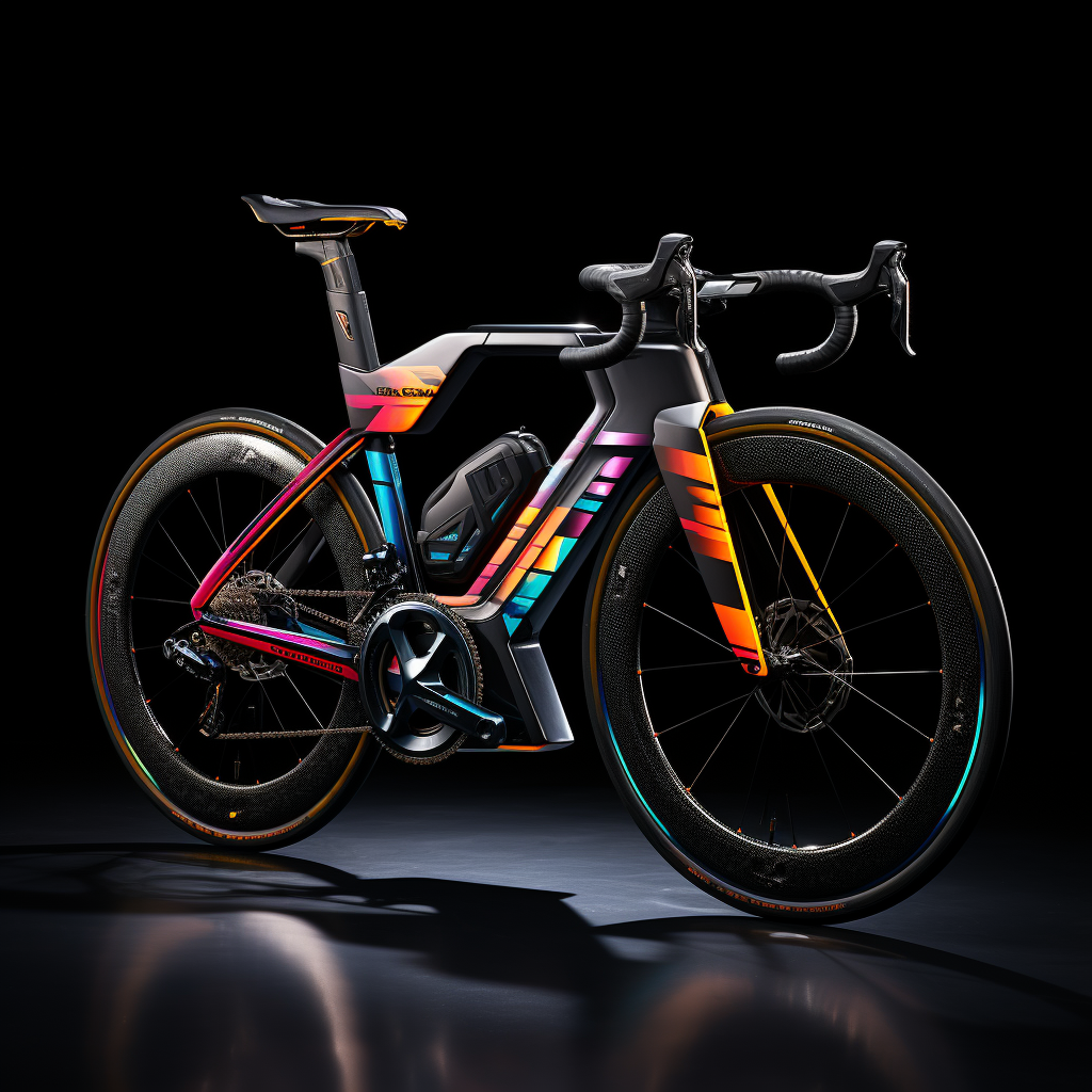 Futuristic Graphene Road Bike with Colorful Details