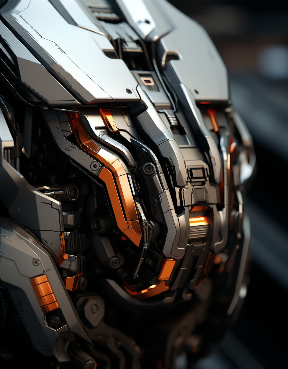 Futuristic hard surface objects photo