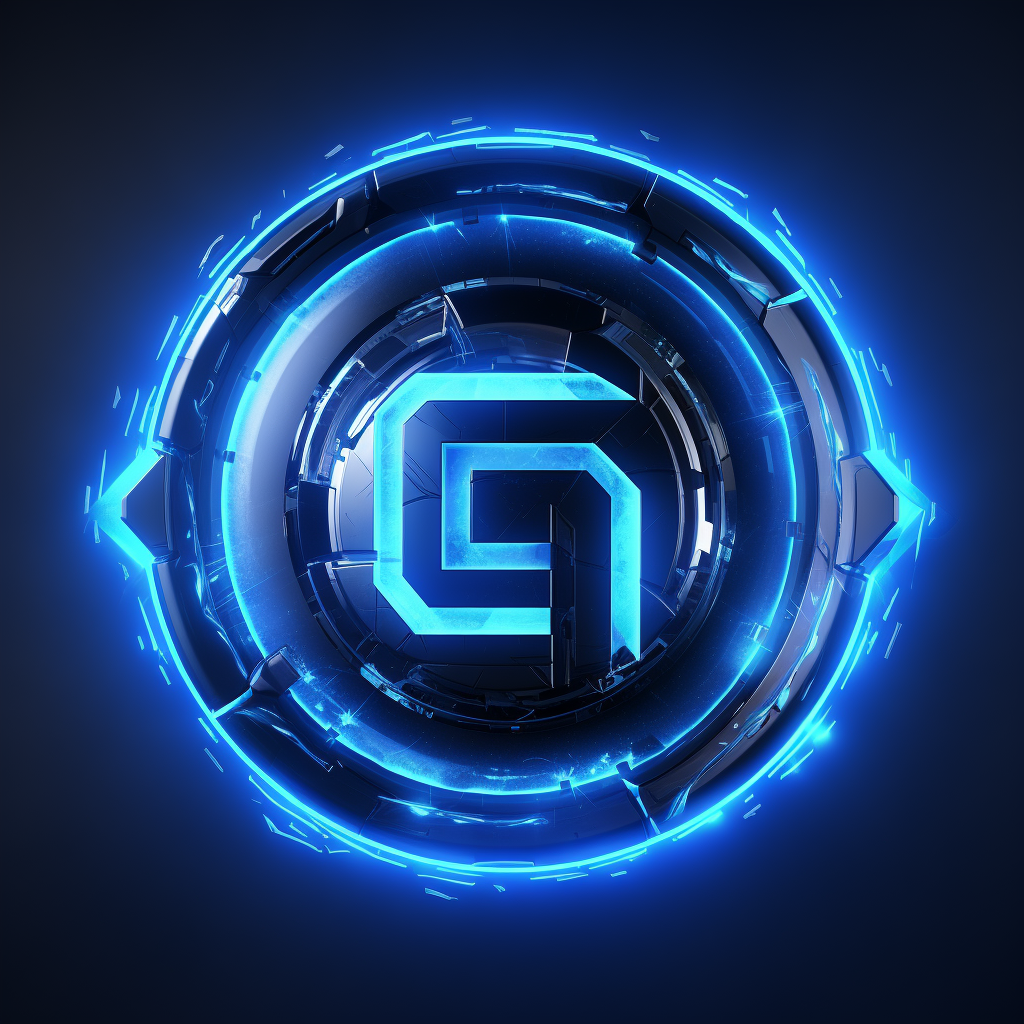 Futuristic high tech logo with a G