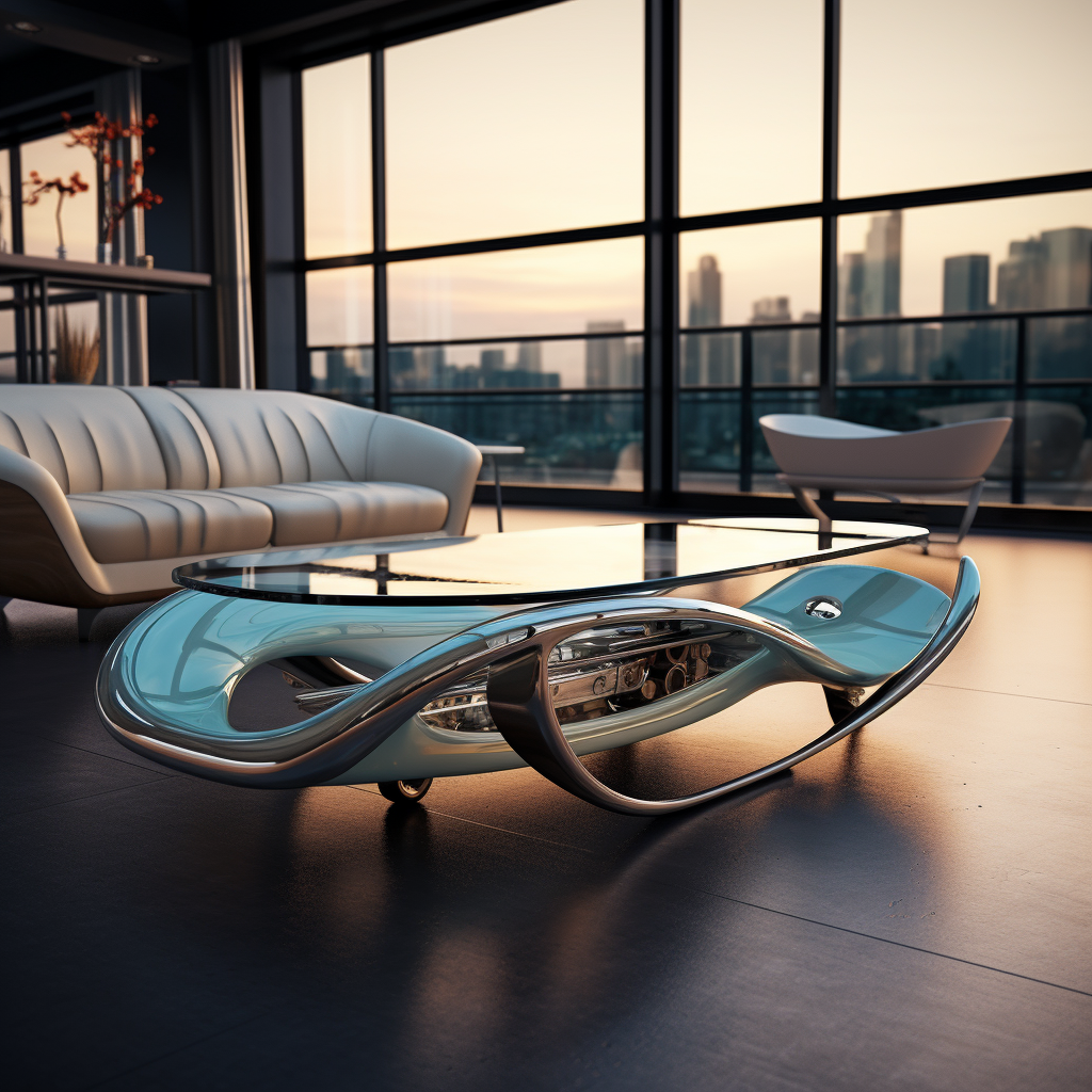 Stylish and futuristic coffee table