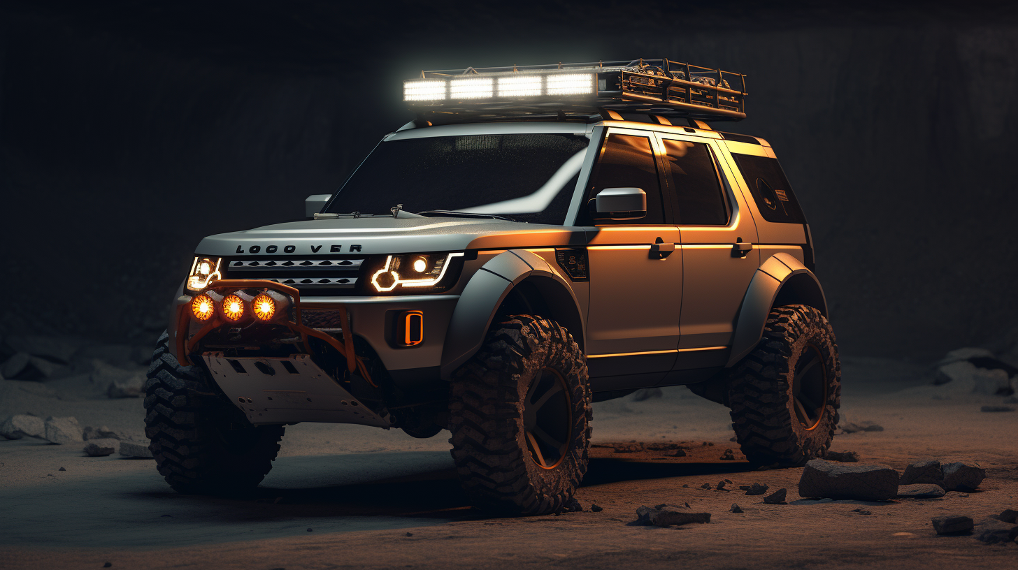 Futuristic Land Rover Discovery Off-Road