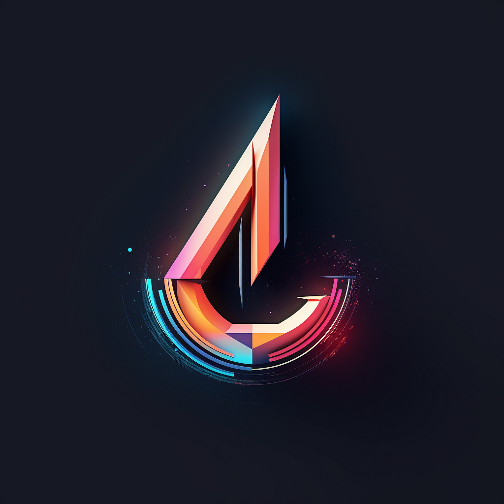 Modern futuristic letter logo design