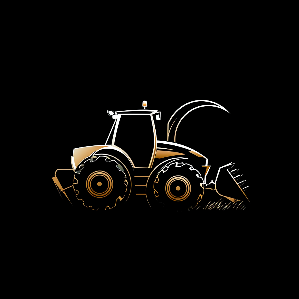 Futuristic minimal tractor company logo