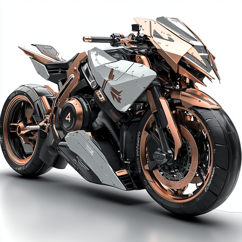 Angular Futuristic Motorcycle Design