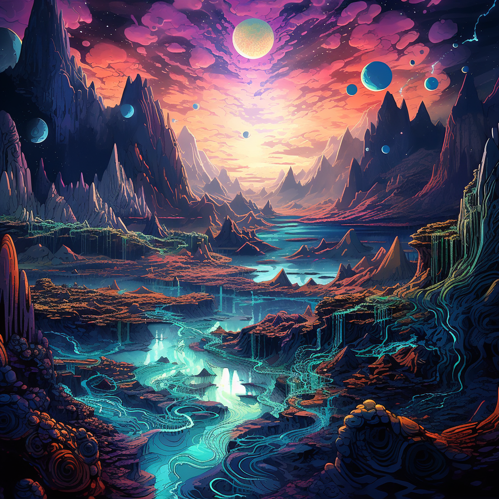 Intricate Futuristic Aquatic Utopia Artwork