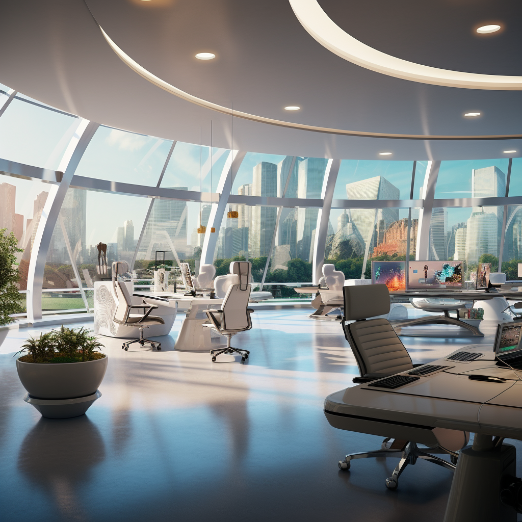 Futuristic office space in Dubai