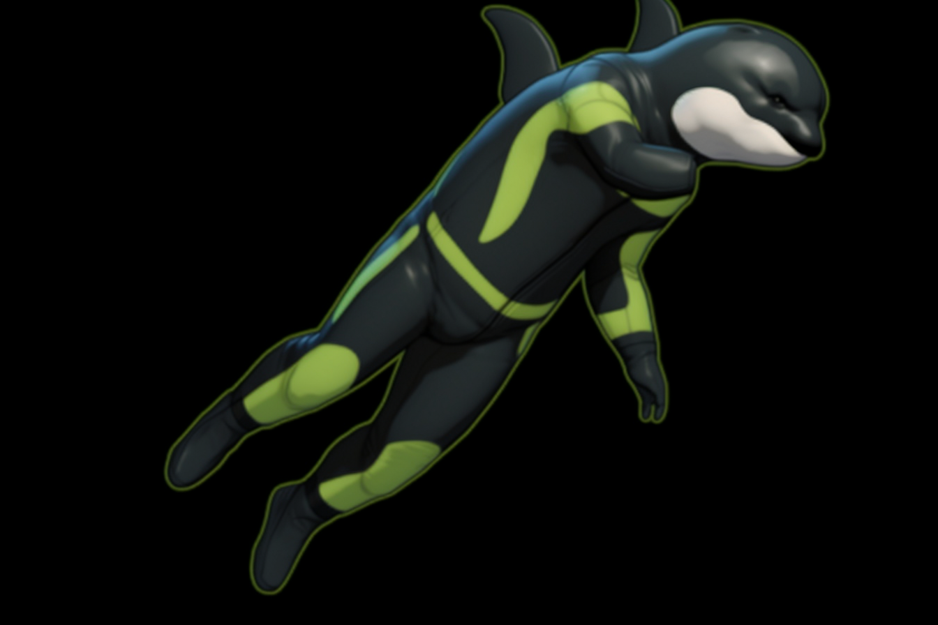 Futuristic Orca Spacesuit Illustration