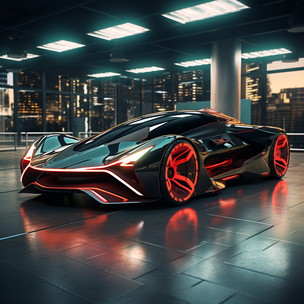 Sleek and Powerful Futuristic Sport Car