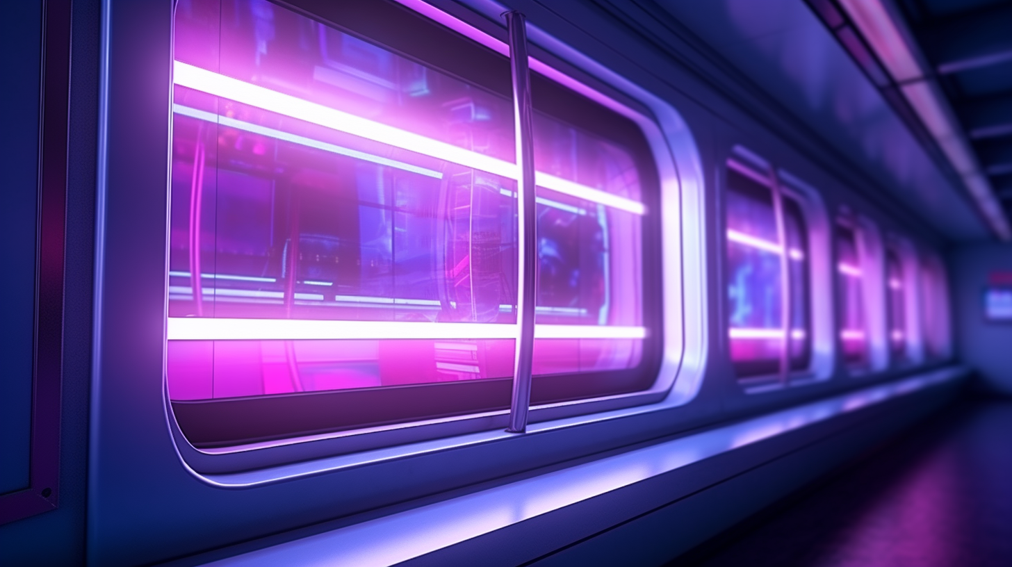 Illustration of a Futuristic Subway Window