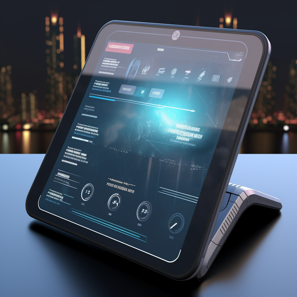 A futuristic tablet design