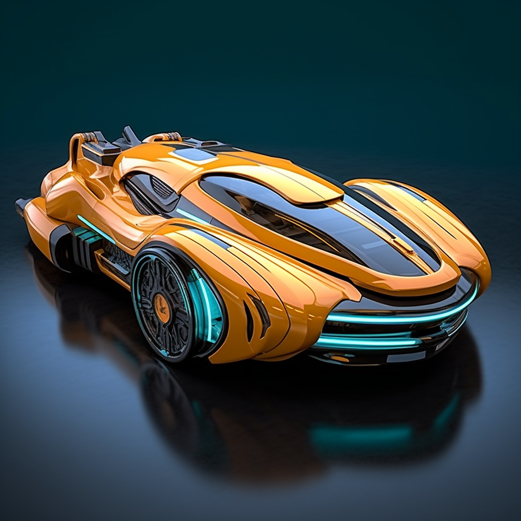 Futuristic tank with curved lines