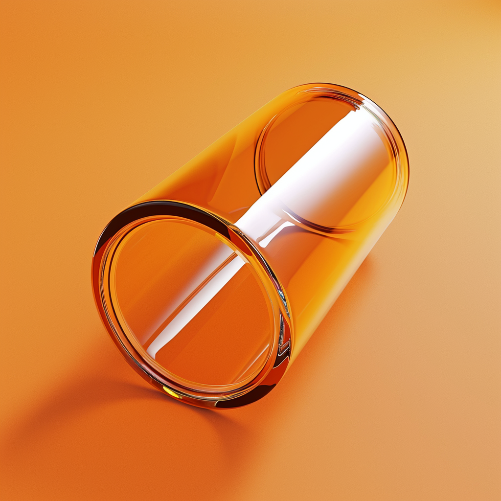 Futuristic Tech Item Zoom Solid Background Light Orange