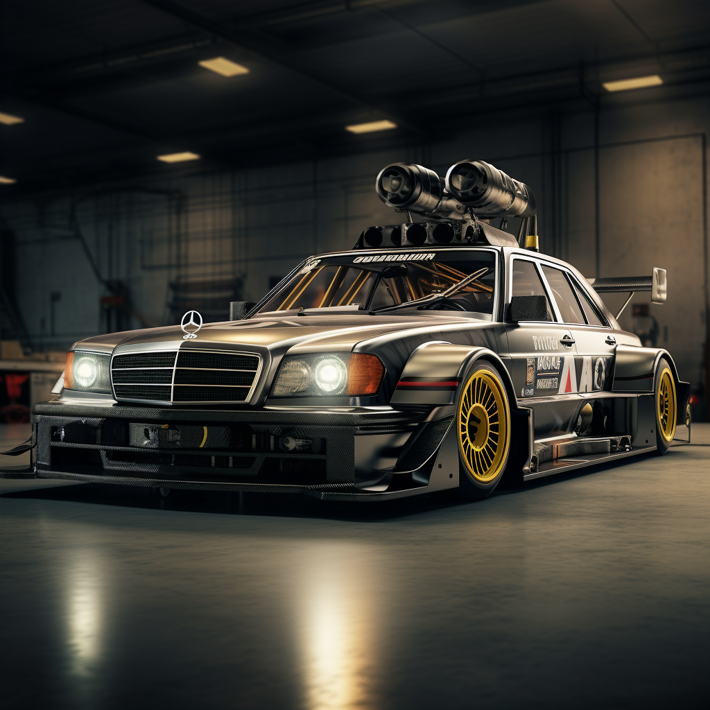 Futuristic Mercedes 190e Time Machine