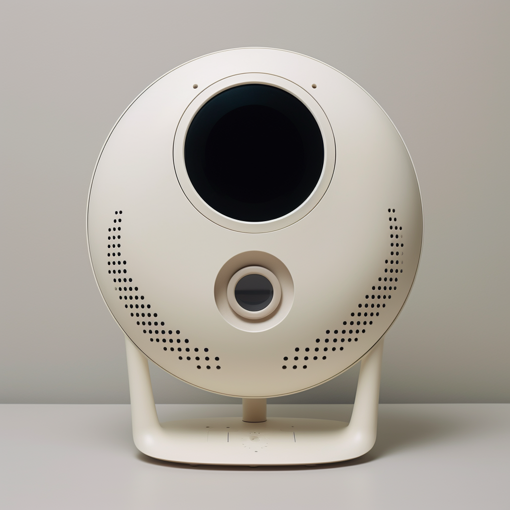 Futuristic video chat device by Dieter Rams