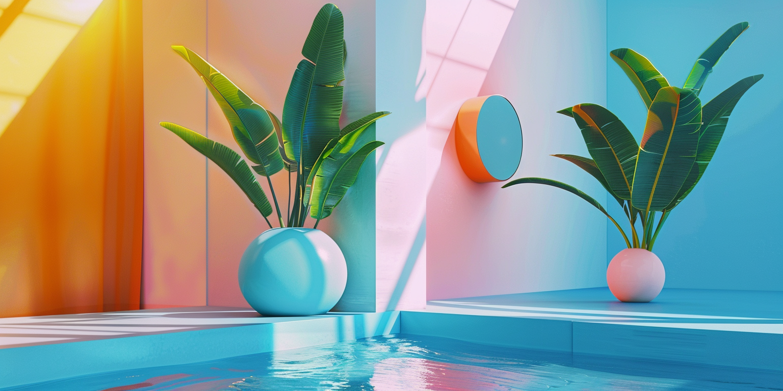 Futuristic waterplant with AI technology