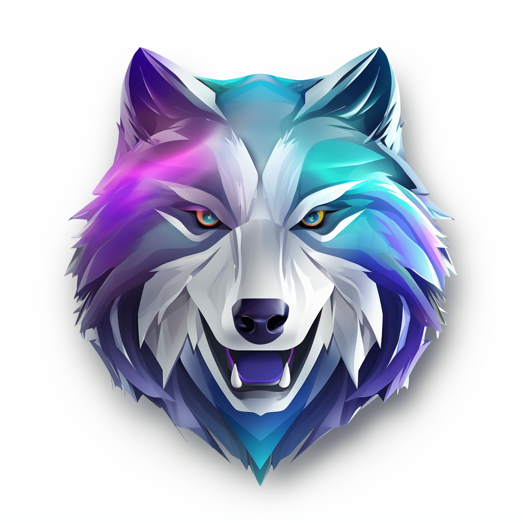 Futuristic web browser with wolf face