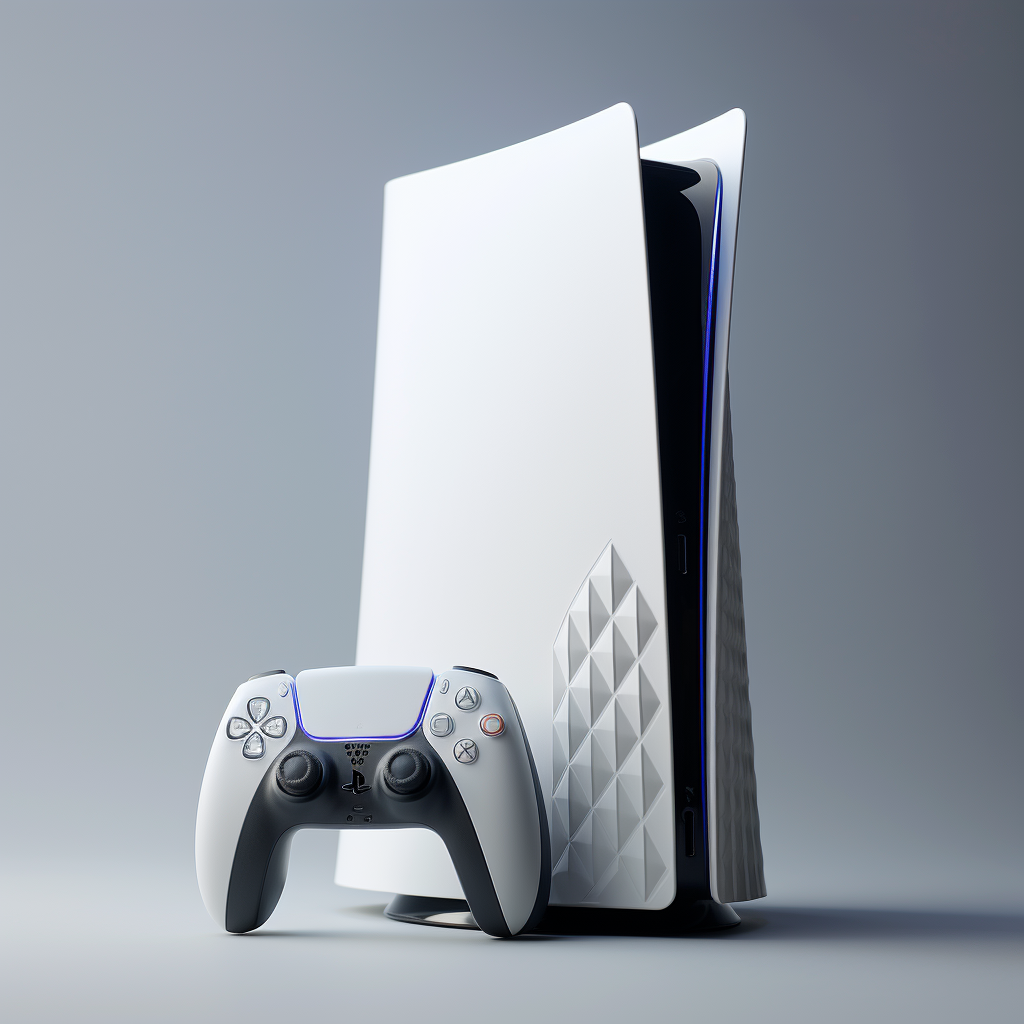 Modified PlayStation 5 Console with Futuristic Architecture