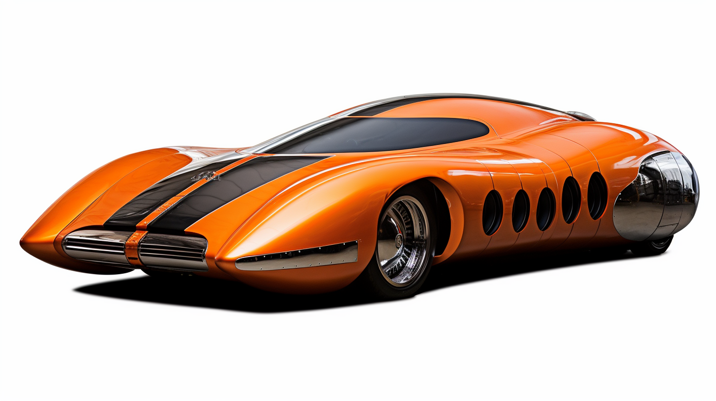 Black and orange futuristic car