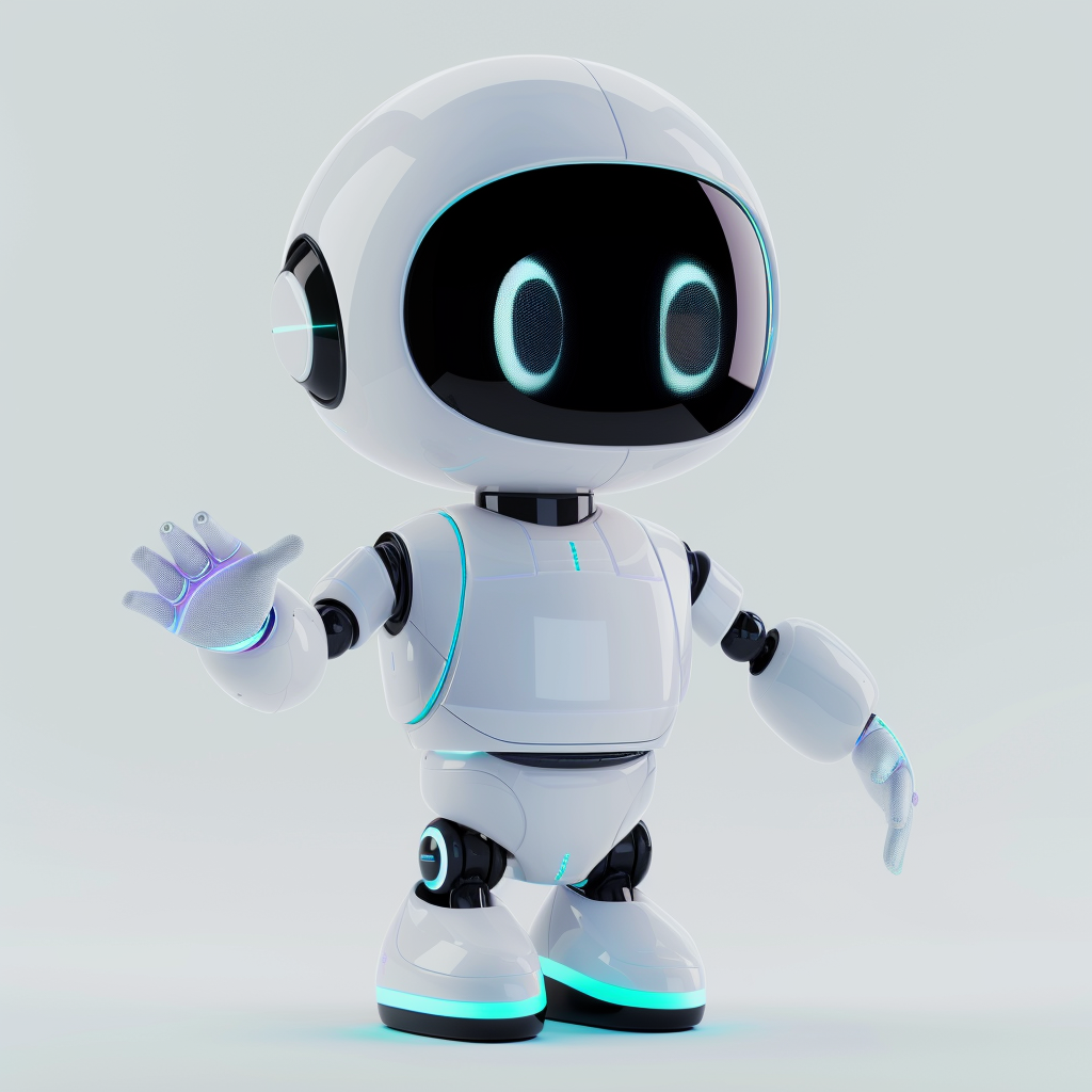 Glossy White and Blue Chatbot