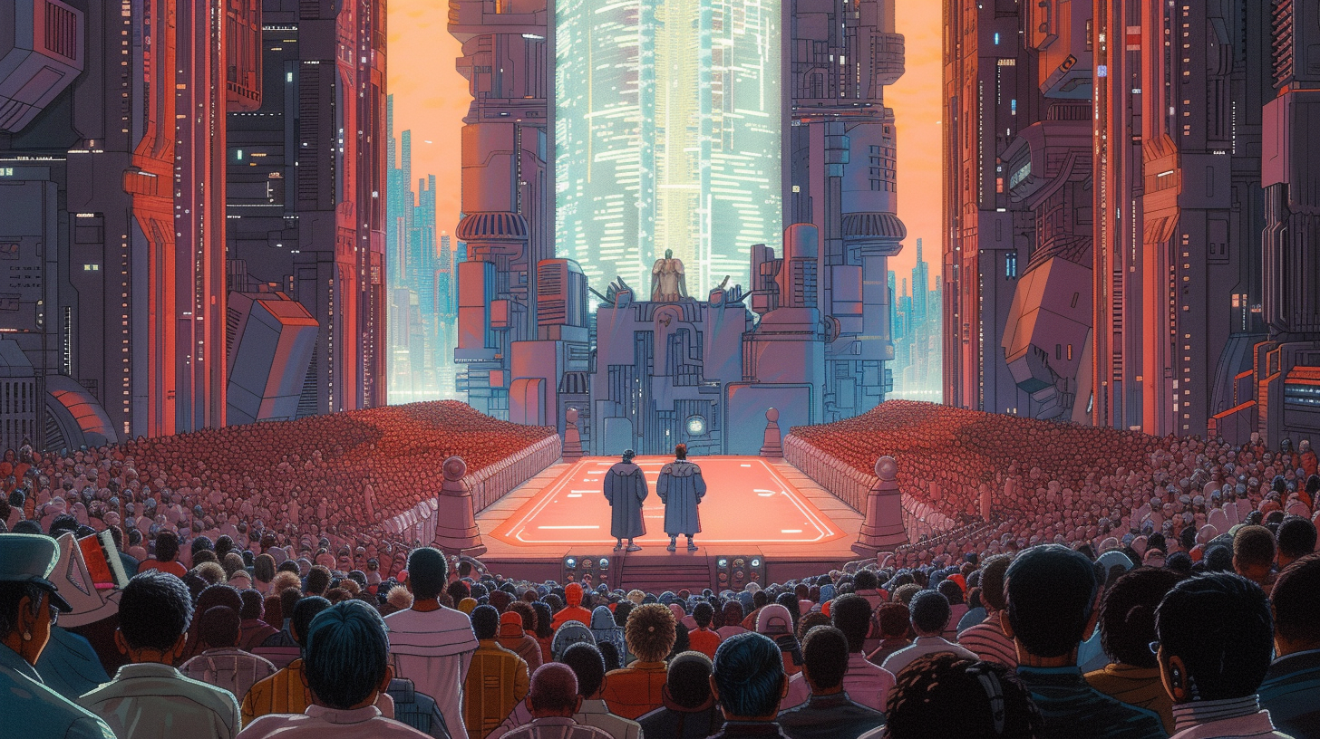 Futuristic City Council Assembly