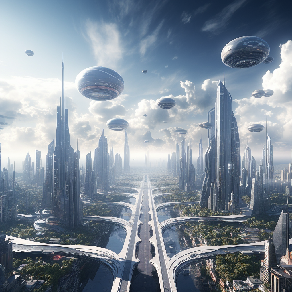 Image of a Super Realistic Futuristic City