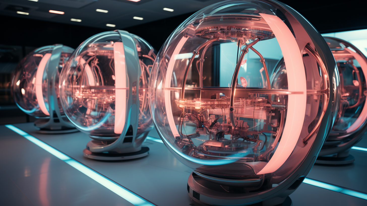 Artificial Wombs Lab with Vibrant Tubes