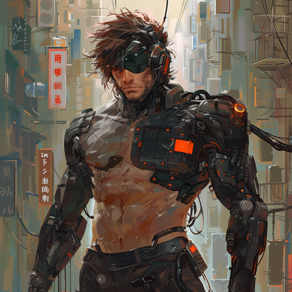 Futuristic Heroic Handsome Man