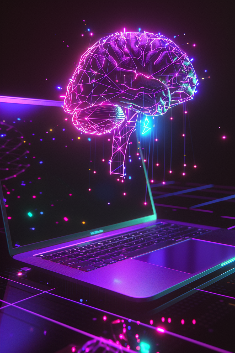 MacBook neural network digital workspace