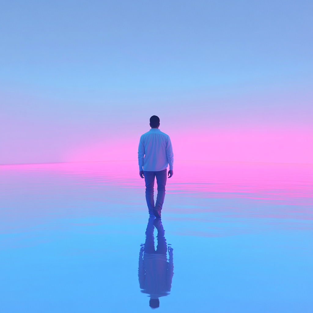 Blue Gradient Futuristic Song Cover