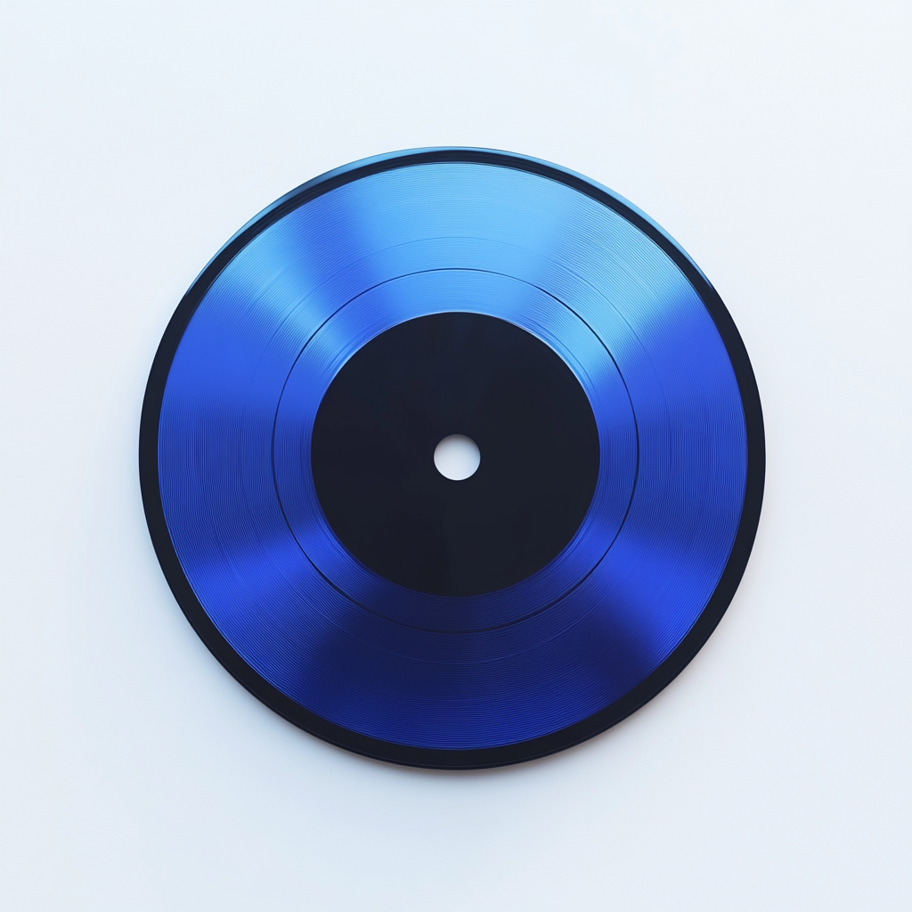 Vinyl Futuristic Blue Gradient Design