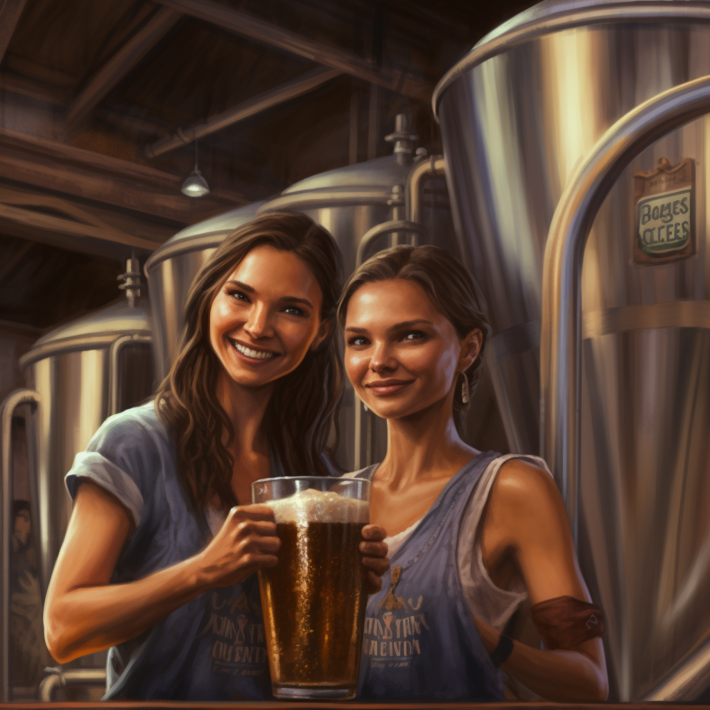 Gal Gadot Katie Holmes Microbrewery Smiling Waving