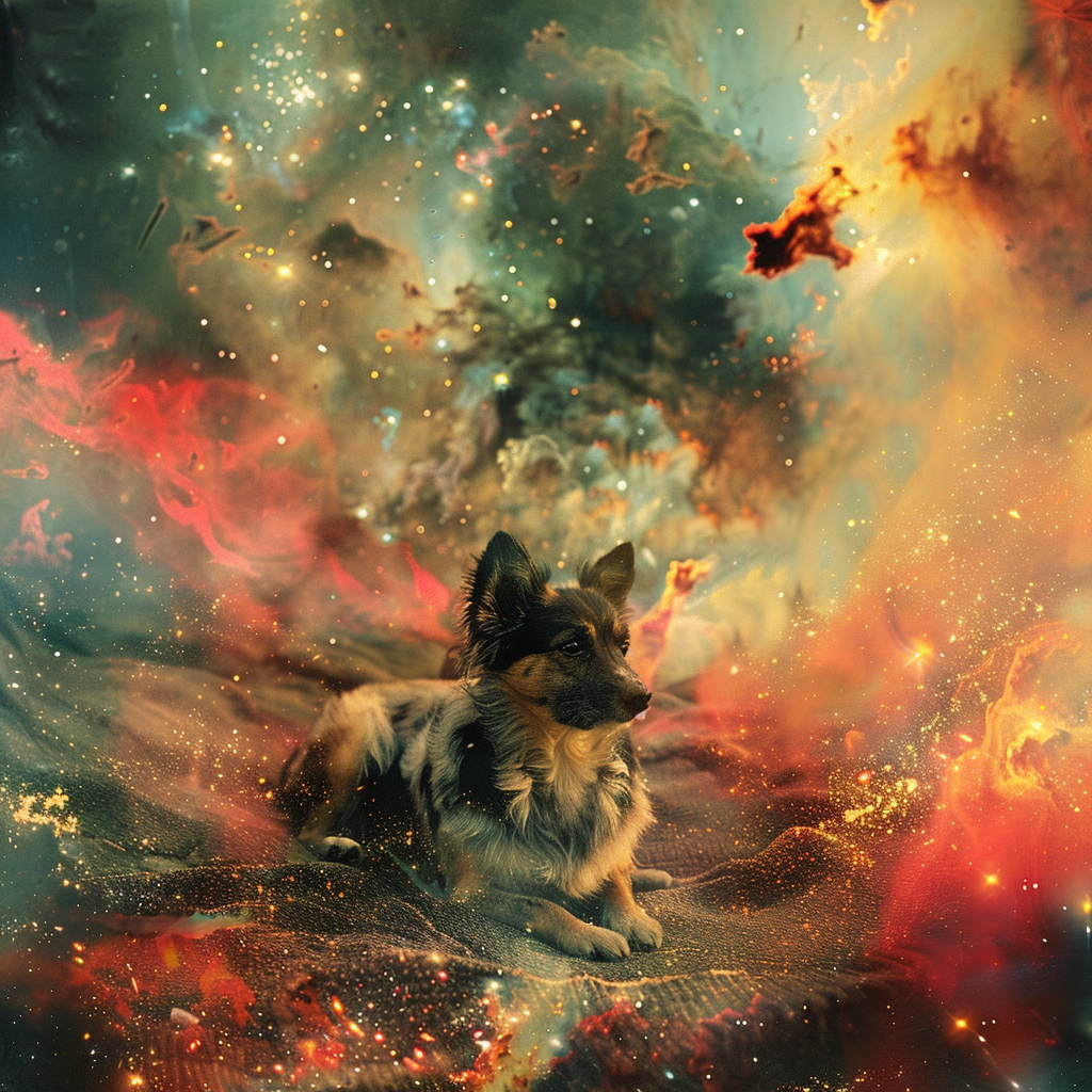 Galactic space dog album cover