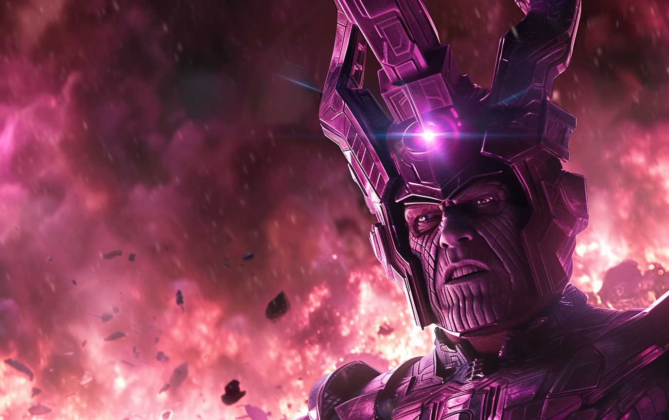 Marvel Comics Galactus in Dramatic Scene