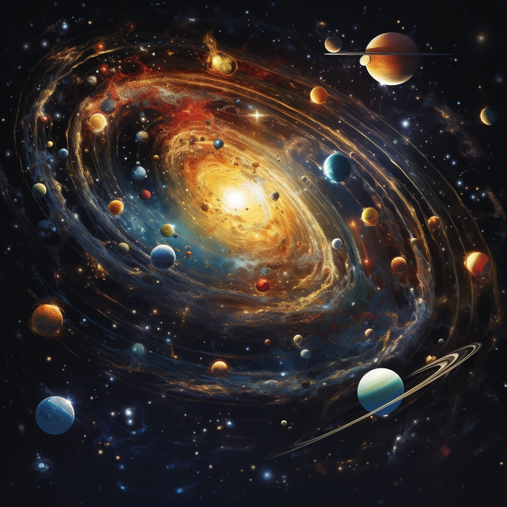 Beautiful galaxies, planets, and celestial objects